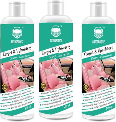 AUTOGROOMZ Carpet & Upholstery Foam and Sofa Cleaner Pack Of 3 Liquid Vehicle Glass Cleaner