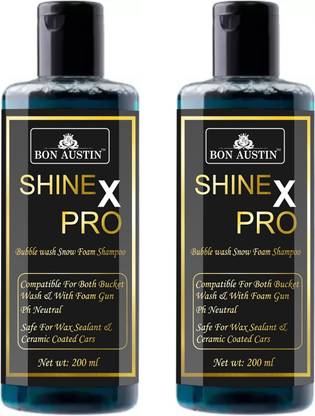 Bon Austin Shine X Pro Bubble Wash Snow Foam Car Shampoo (2x200ml) Car Washing Liquid