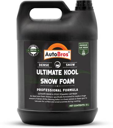 AutoBros Ultimate Kool Snow Foam 5L | Super Dense & Sticky Foam | Dilution Ratio 1:10 Car Washing Liquid