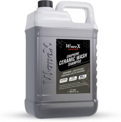 Wavex Ceramic Wash Car Shampoo 5 ltr | Graphene + SiO2 Infused Shampoo Car Washing Liquid