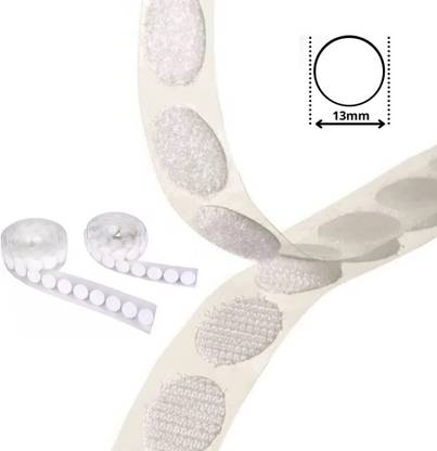 RAZAAN MART Velcro Dot Stickers,13mm Diameter, 100 Hook and 100 Loop Dots Tape,Self Adhesive Stick-on Velcro