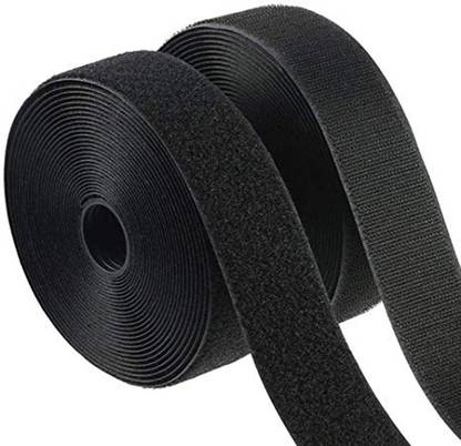 DVYA Hook & Loop Fasteners (Welcrow strip10 metre) Black(GWB3456733) Stick-on Velcro
