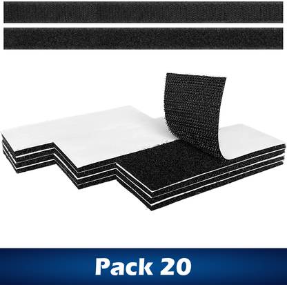 Wild Accessories Adhesive Hook & Loop Strips, Sticky Back Fasteners for Mounting, Hanging Items.. Stick-on Velcro