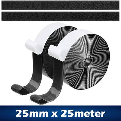 Wild Accessories Self-Adhesive Hook and Loop Velcro Tape for Home, Office, Pictures, Schools Etc. Stick-on Velcro