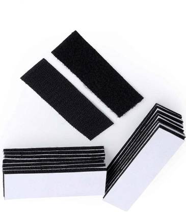 Rarehaunt Velcro Double Sided Adhesive Tape Mounting Sticky Double Hook Loop 12 Pcs Set Stick-on Velcro