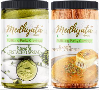 Medhyata Kunafa Special  and Kunafa Pistachio Spread Combo Vermicelli 350 g