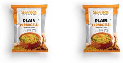 Pratharasah Sevika Plain | Naturally Gluten Free | Cholesterol Free pack of 2 Vermicelli 500 g