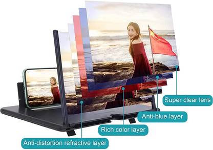 JANGI 3D HD F131 Phone Screen Expanders & Screen Magnifier Holder for Smartphones Video Glasses