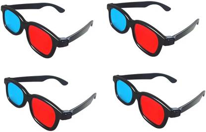 TS RED-BLUE Anaglyph 3D Video Glasses (4piece)for Movies-Magazine-comics book 3D Video Glasses