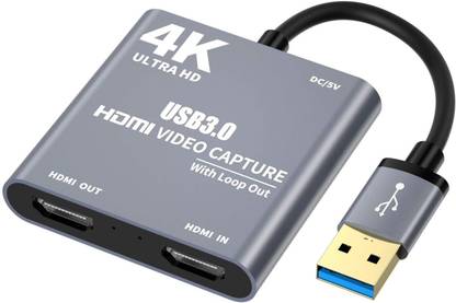 Tobo USB 3.0 HDMI Video Capture Card with Loop Out, HDMI to USB 3.0 Video Capture Card Converter Adaptor 4K HD 1080P for PC Laptop Projector HDTV Compatible with Windows XP, MAC, Linus System (USB-3.0-HD4K-LOOP) 32 inch Blu-ray Player