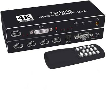 atdaraz 4Kx2K Seamless Splicing Processor with HDMI+DVI+RS232 Input, 4Way HDMI&SPDIF Out 32 inch Blu-ray Player