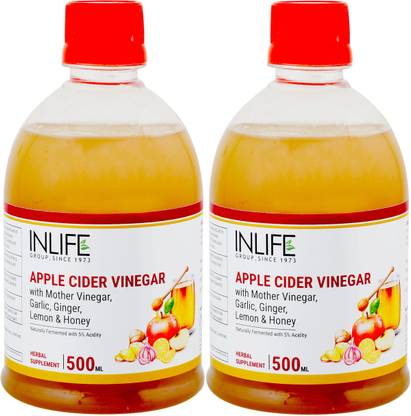 INLIFE Apple Cider Vinegar with Garlic, Ginger, Lemon, Honey & Mother of Vinegar