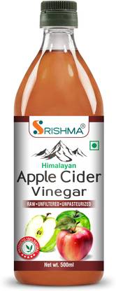 Srishma Apple Cider Vinegar with Mother of Vinegar | Raw , Unfiltered , Unpasteurized Vinegar