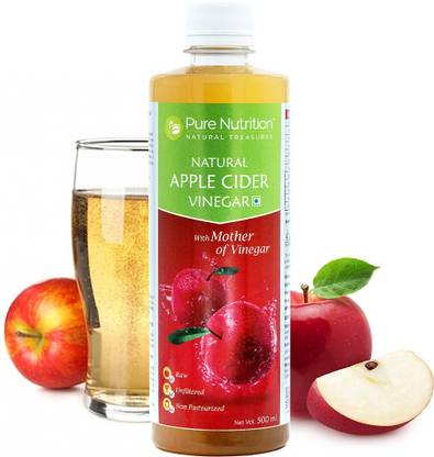 Pure Nutrition Apple Cider Vinegar with Mother Raw & Unfiltered| Detox, Weight Loss & Digestion Vinegar