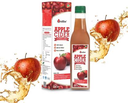 Unifibe Natural Apple Cider Vinegar with Mother of Vinegar – 500 ml | Raw, Unfiltered & Unpasteurized Vinegar