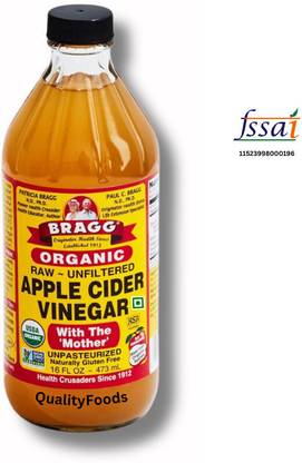 qualityFoods Raw & Unfiltered Apple Cider Vinegar by Bragg Vinegar