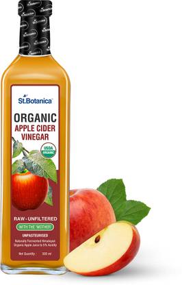 St.Botanica USDA Certified Organic Raw & Unfiltered Apple Cider Vinegar with Mother Vinegar