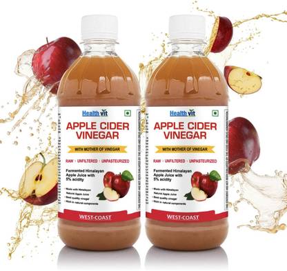 HealthVit Apple Cider 500ml Pack of 2 Vinegar