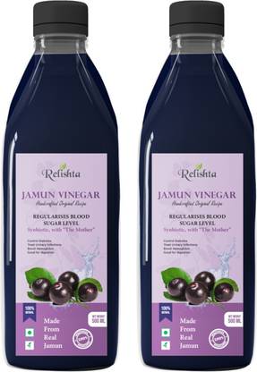 Relishta Jamun Vinegar with Mother Vinegar (Pack of 2) Vinegar