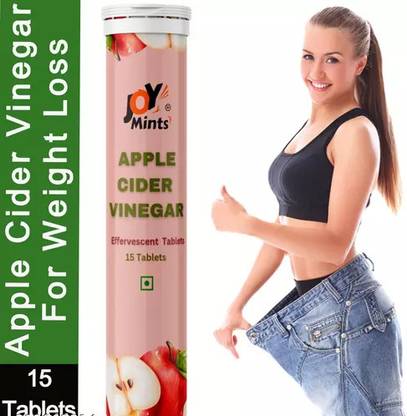 joy mints Apple Cider Vinegar 15 Effervescent Tablets APPLE Flavour with Vitamin B12 Vinegar