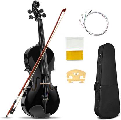 Mocking Bird 4/4 Full Size Violin with Bow, Rosin, Hard Case ,String Set Violin for Beginners 4/4 Semi- Acoustic Violin