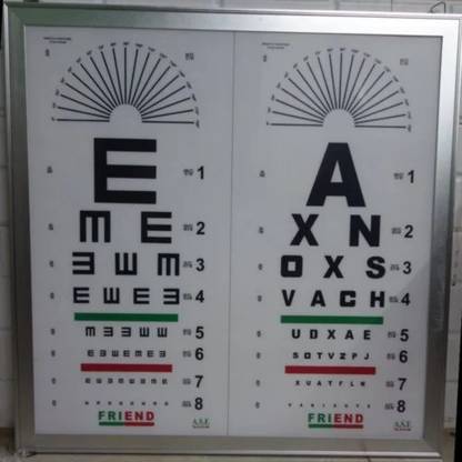 Eyevision snellen vision chart led Vision Test Chart