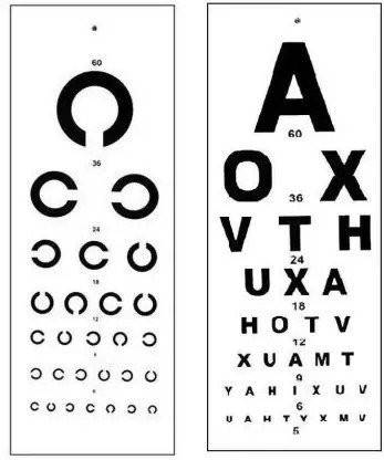 LANDSLIDE Pack of 2 Distance Vision Chart Vision Test Chart