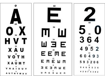 Ansh Enterpris eye test chart "Hindi"Number Vision Test Chart Vision Test Chart