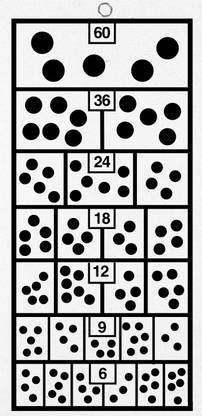 Bos Medicare Surgical Eye Vision Test Chart "DOT" Standard Visual Acuity for Eye Examination Vision Test Chart