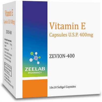 zeelab Zevion-400 | Generic Vitamin E Softgel Capsules 400mg U.S.P for Men and Women