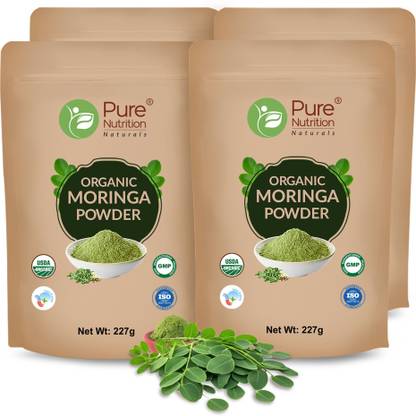 Pure Nutrition 100% Organic Moringa Powder Superfood for Weight loss & Digestion USDA Certified