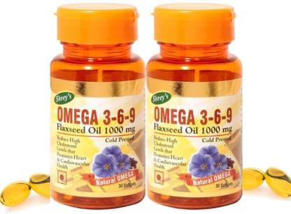 Shrey's Omega 3.6.9 Flaxseed Oil 1000mg Capsule for Heart, Joint, Immunity & Skin