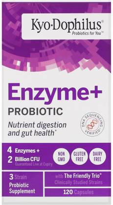 Kyolic Kyo-Dophilus, Enzyme+ Probiotic, 2 Billion CFU, 120 Capsules