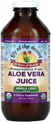 Lily of the desert Aloe Vera Juice, Whole Leaf, Filtered, 16 fl oz (473 ml)