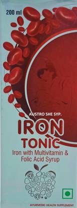 AUSTRO SHE SYP. Iron Syrup Tonic With Folic Acid, Vitamin B12 Improve Himoglobin Energy Level