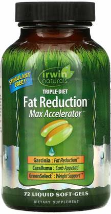 Irwin Naturals Triple-Diet Fat Reduction+ Max Accelerator, 72 Liquid Soft-Gels