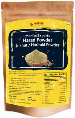 MedicoExperts Harad Powder For Dark Circles, Healthy Digestion | Inknut , Haritaki Powder