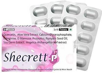 SHECRETT -P for Urinary incontinence, Bladder pain & Pelvic Health Support Supplement