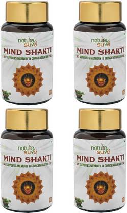Nature Sure Mind Shakti Tablets with Natural Herbs - 4 Packs (4 x60 Tablets)
