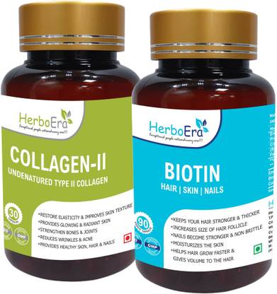 HerboEra Biotin UNDENATURED TYPE -2 Collagen