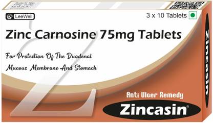 zincasin Zinc carnosine Tablets Gastric Ulcer+Stomach Health Supplement