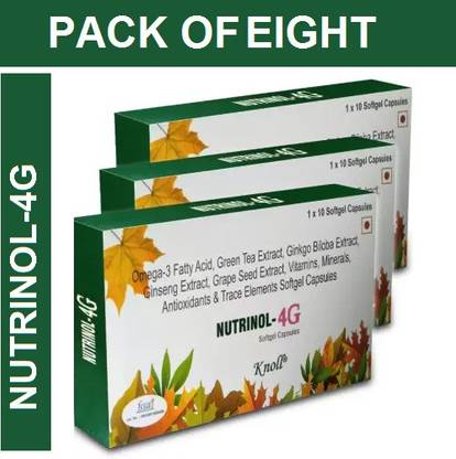 Knoll NUTRINOL-4G CAPSULES FOR HEALTHY HEART AND BODY WITH ANTIOXIDANTS (8*10CAPSULES)