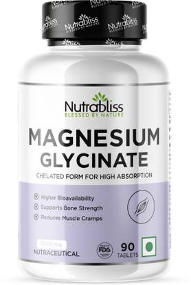 Nutrabliss Magnesium Glycinate 1000mg Chelated Magnesium Supplement Daily Magnesium Intake