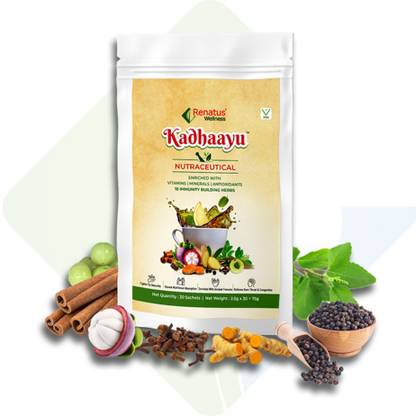Renatus Wellness Kadhaayu Powder | Nutraceutical Enriched With 18 Immunity Herbs- 30sachet