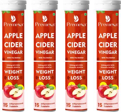 PREMEXA Weight Loss Apple Cider Vinegar with mother Effervescent Tablets| Vit. B6 & B12