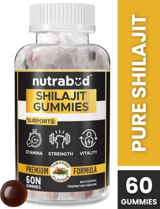 Nutrabud Pure Shilajit Gummies - Boosts Stamina & Strength - Tamarind Flavour