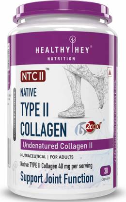 HealthyHey Nutrition NTC II Type 2 Collagen, Supports Cartilage and Joints, 40 mg, 30 Caps
