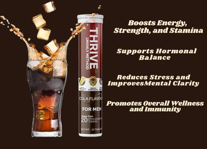 Manly Method THRIVE: Restore Balance and Boost Vitality with Cola flavor effervescent Tablet