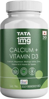 TATA 1mg Calcium + D3 Tablet for better absorption Of Calcium, Joint Health & Immunity