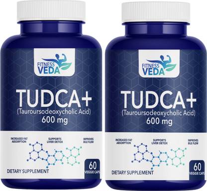 FITNESSVEDA Liver Detox Supplement, For Fat Absorption & Digestion - Tudca + 600 mg